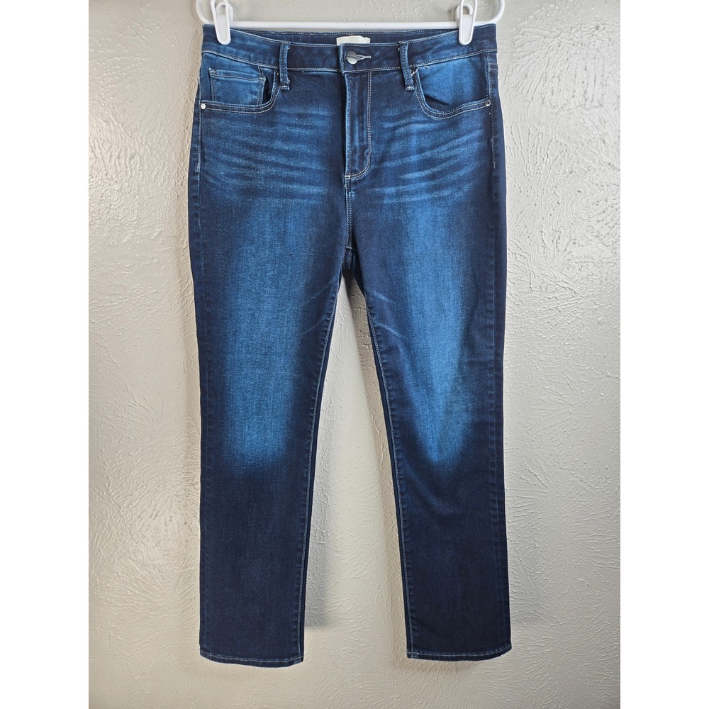 Driftwood Audrey High Rise Straight Leg Jeans 30x29 Blue Denim Stretch Classic